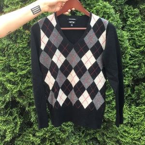 Cashmere argyle sweater